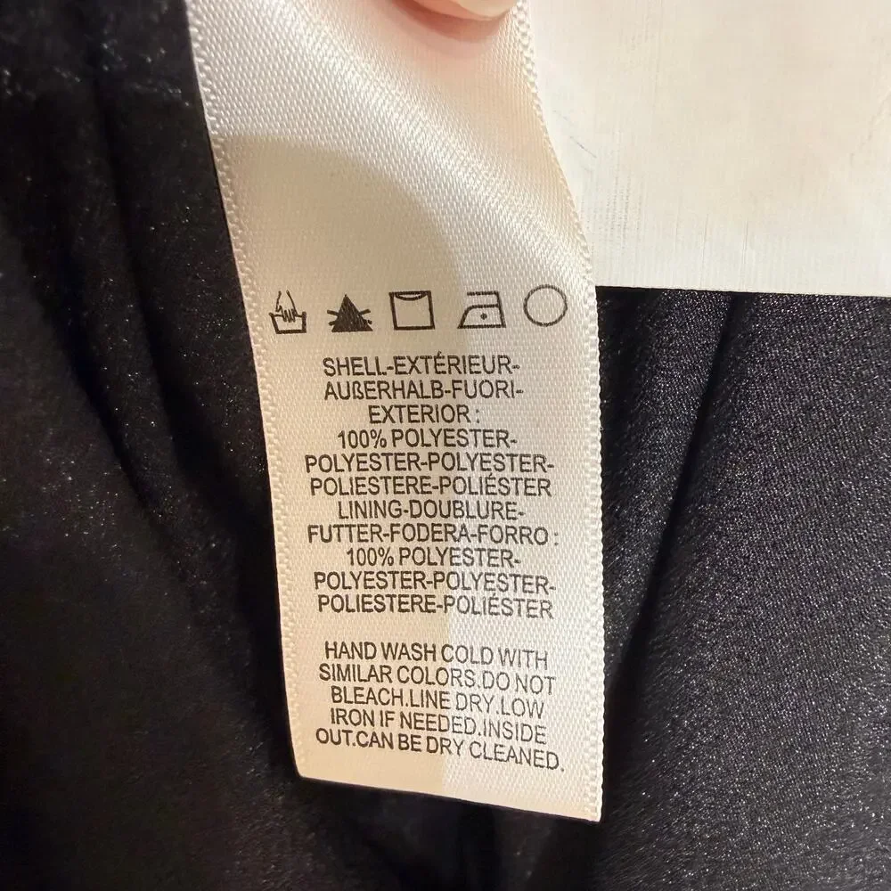 Dress the Population Black Viviana Sequin Fringe Strapless Midi Dress Sz XXL - Picture 6 of 13